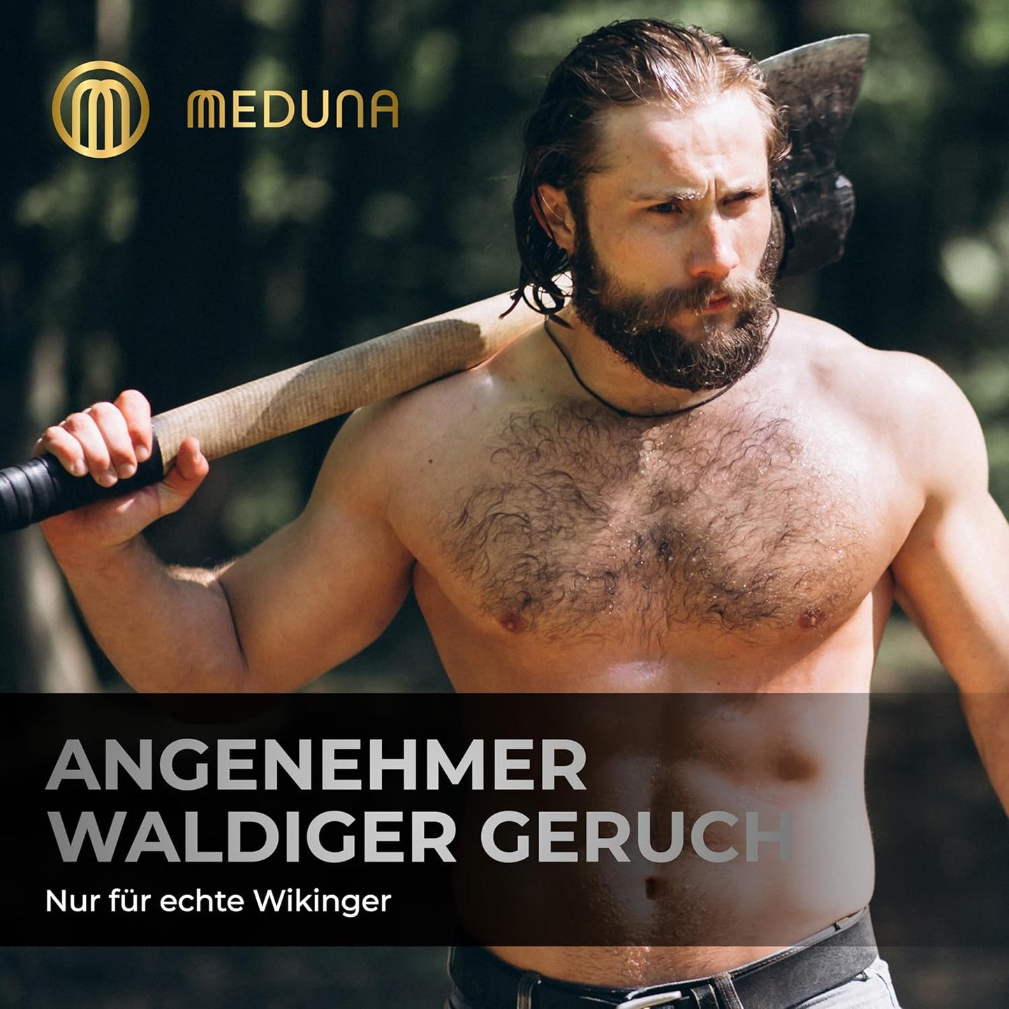 Haar-Shampoo Viking Nordic Forest - Haarseife mit Bio-Kokosöl & Shea Butter (75g)