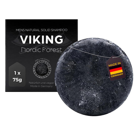 Haar-Shampoo Viking Nordic Forest - Haarseife mit Bio-Kokosöl & Shea Butter (75g)