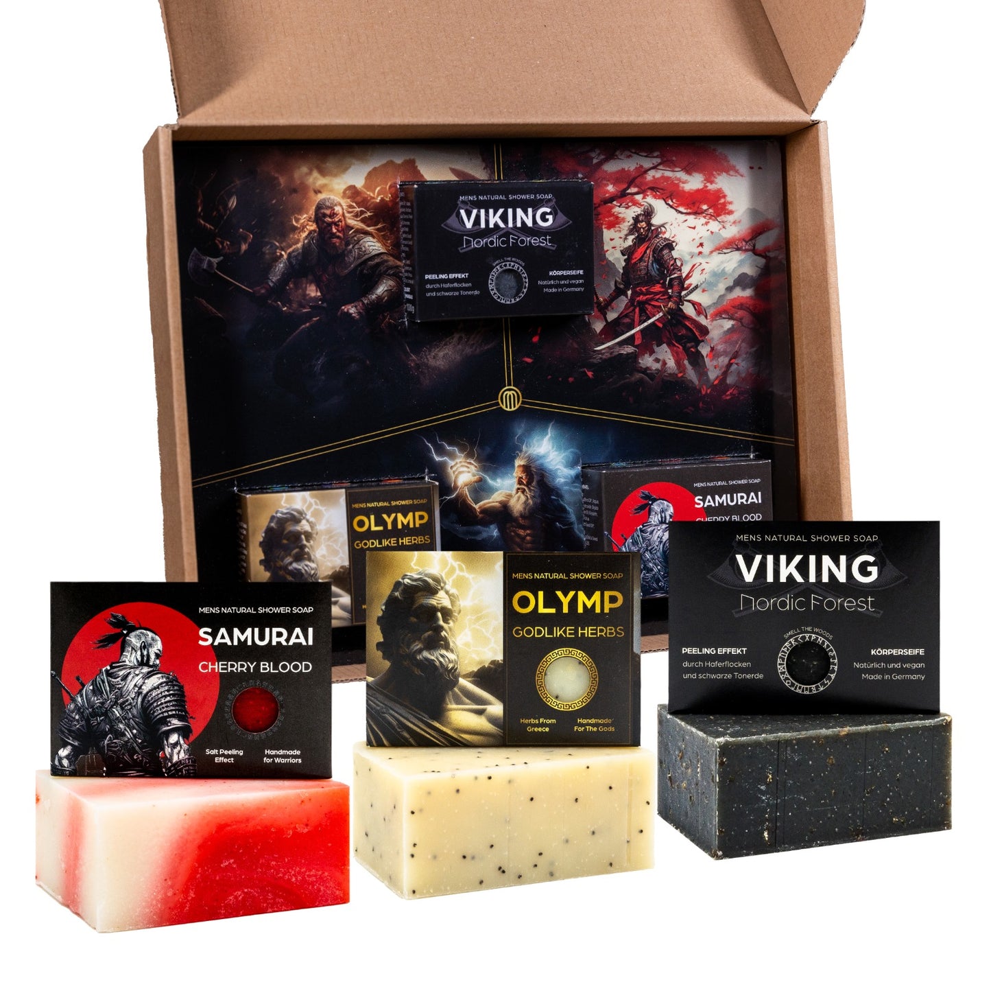 Mythos Bundle - VIKING SAMURAI OLYMP Peeling-Körperpflege Seife